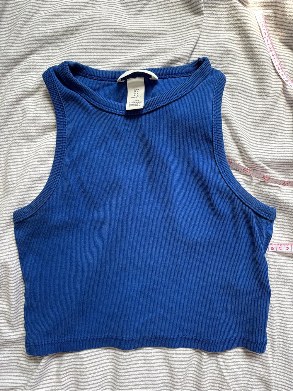🎁H&M Royal Blue Ribbed Crewneck Tank (Add on orders 25$+)